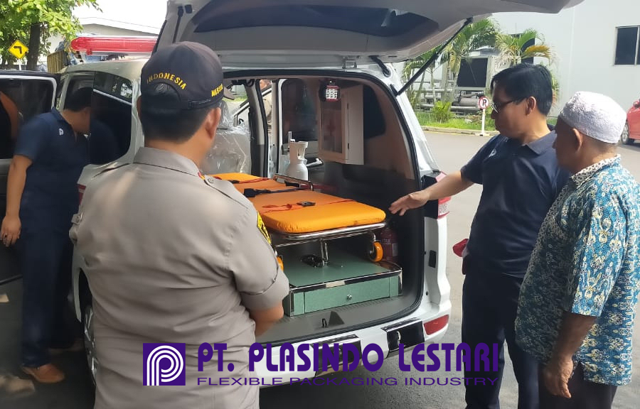 ambulance donation plasindo lestari flexible packaging indonesia